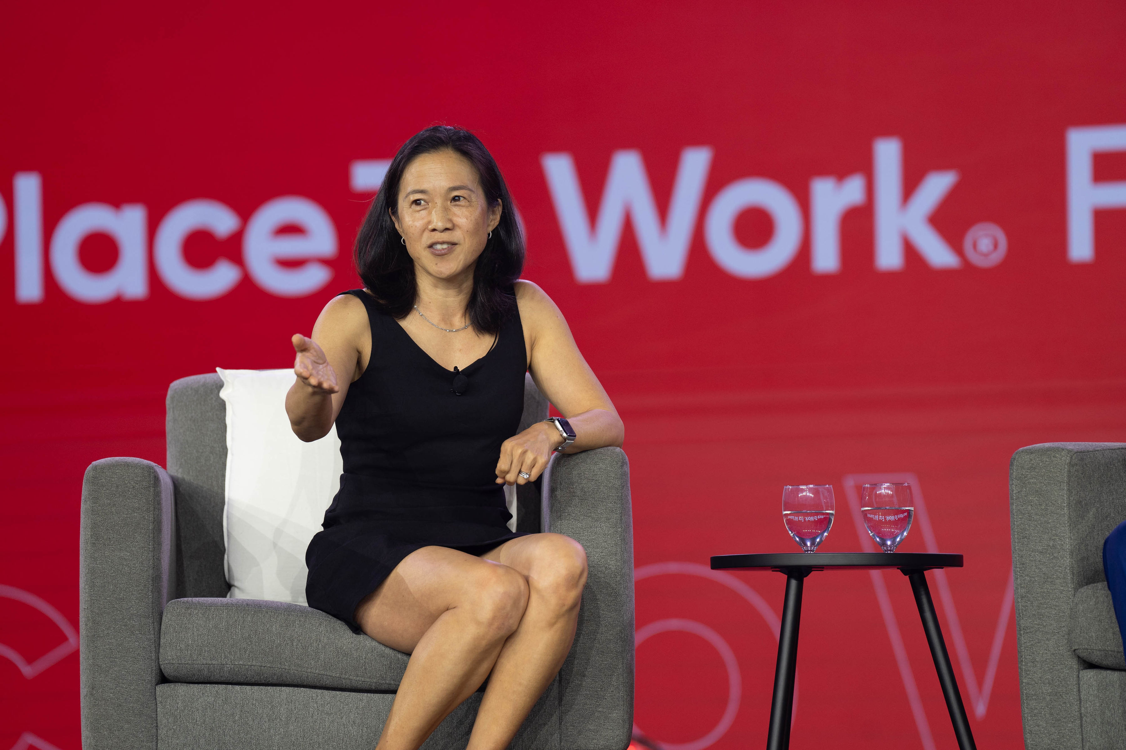  Angela Duckworth speaks at the 2024 For All Summit.