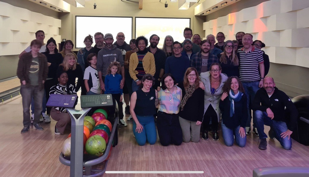 Company party - doing some bowling after a few days of team building, strategic discussions, and celebrating successes.