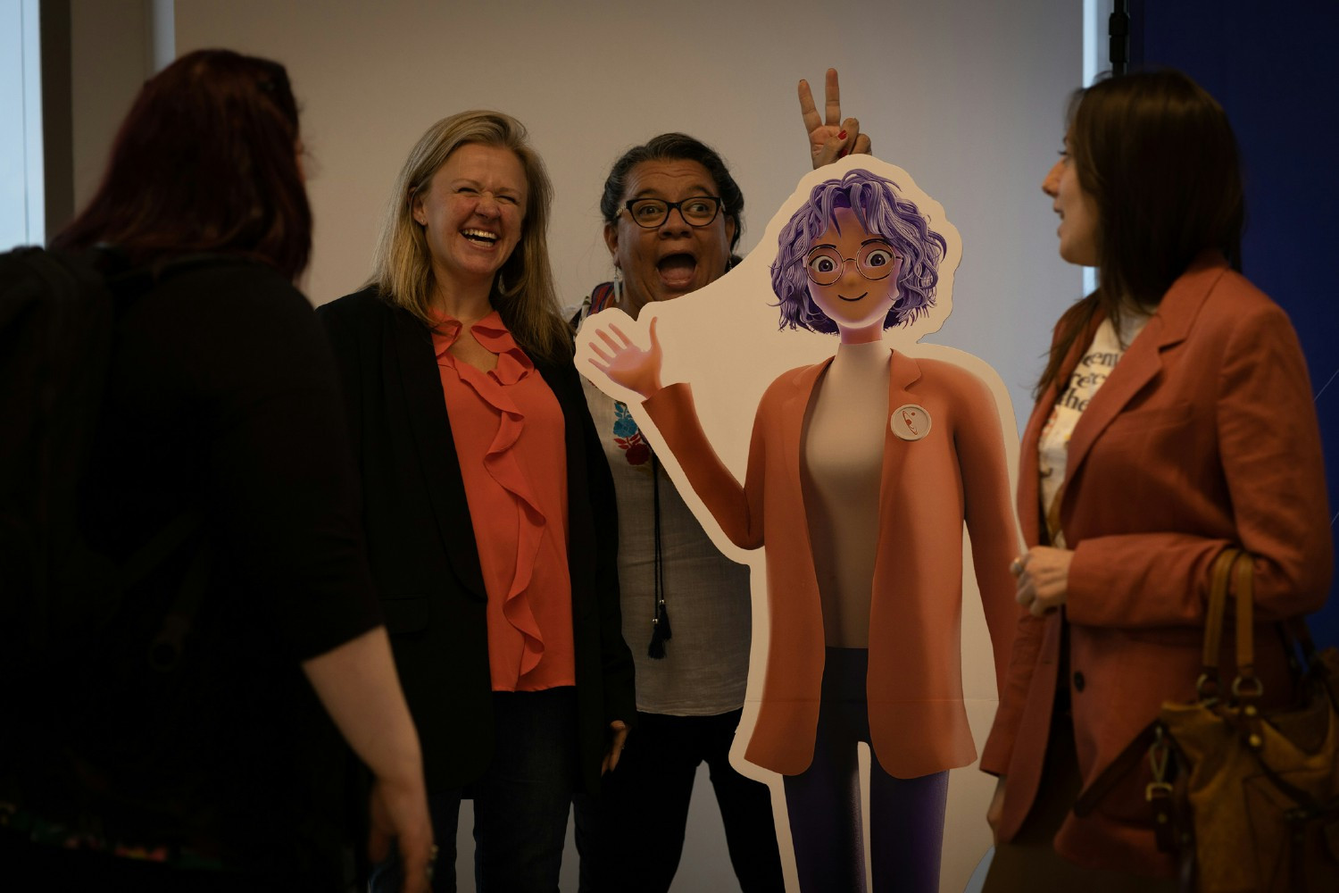 Our mascot, Flo alongside some amazing Florentians! You'll find several of Flo around the Atlanta HQ.